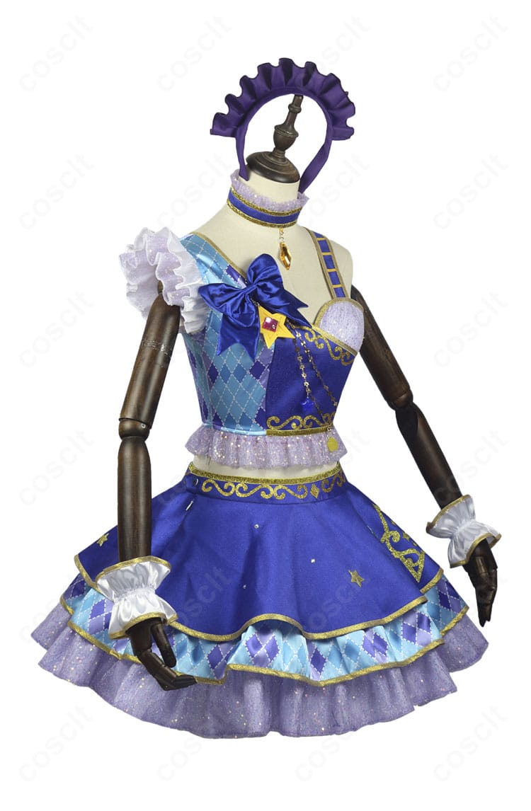 アイカツ！桜庭ローラ ブルースターコーデ右側面。スカートのラインとトップスのシルエットを確認できる画像。