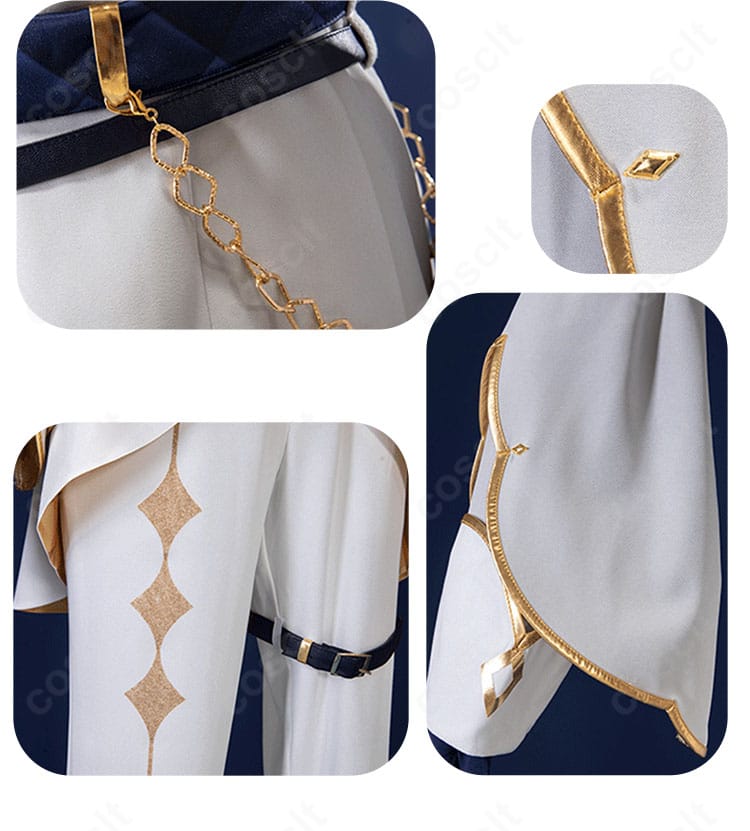 草薙寧々 フィエ・シュヴァリエ 腰飾り・腿部装飾・袖口の複合ディテール。各パーツの位置とバランスが分かる画像。