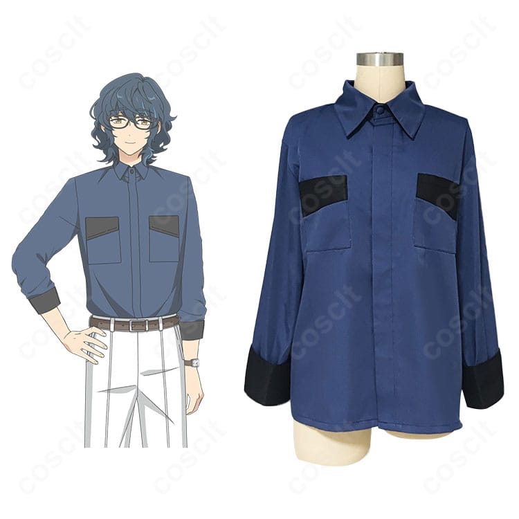 『あんさんぶるスターズ！』青葉つむぎの私服（春〜夏）コスプレ衣装とキャラクターの再現例。落ち着いた配色と高い再現度が分かる全身カット。