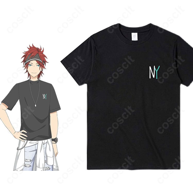 『あんさんぶるスターズ！』天城燐音 私服（春〜夏）コスプレ衣装を着用した再現イメージ。落ち着いた色味とジェンダーレスなシルエットを確認できる全身カット。