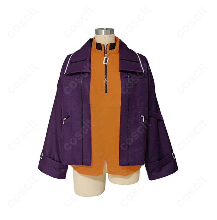 月永レオ 秋冬私服コスプレの正面全体。コートとインナーの配色・ディテールを確認できる画像。