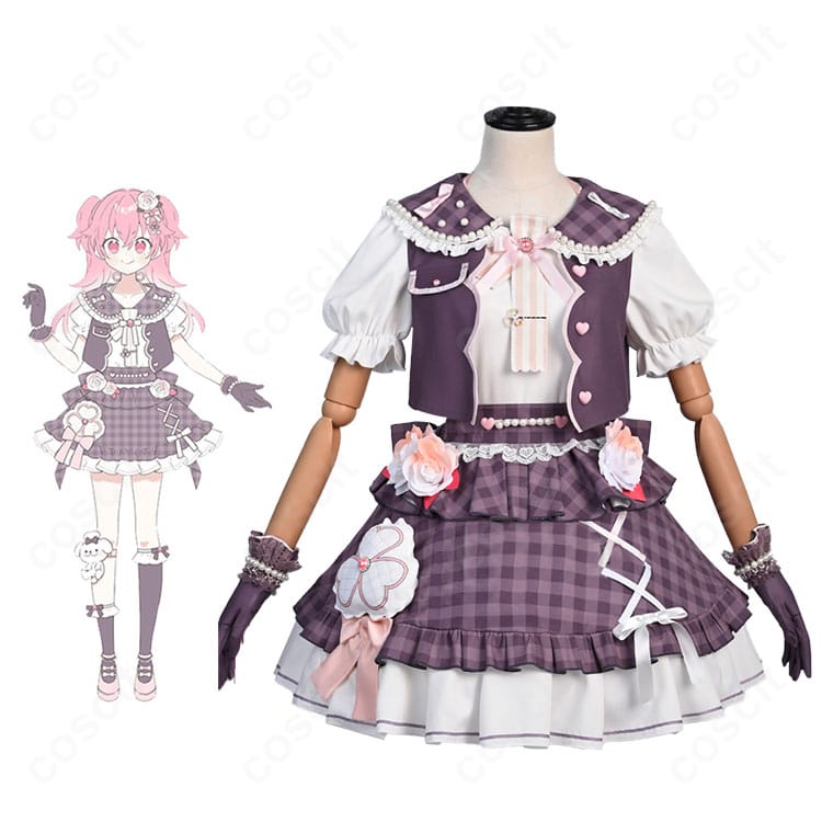 桃井愛莉 4周年MORE MORE JUMP！コスプレ衣装の全身再現イメージ。配色と装飾を忠実に表現した高精度デザイン。