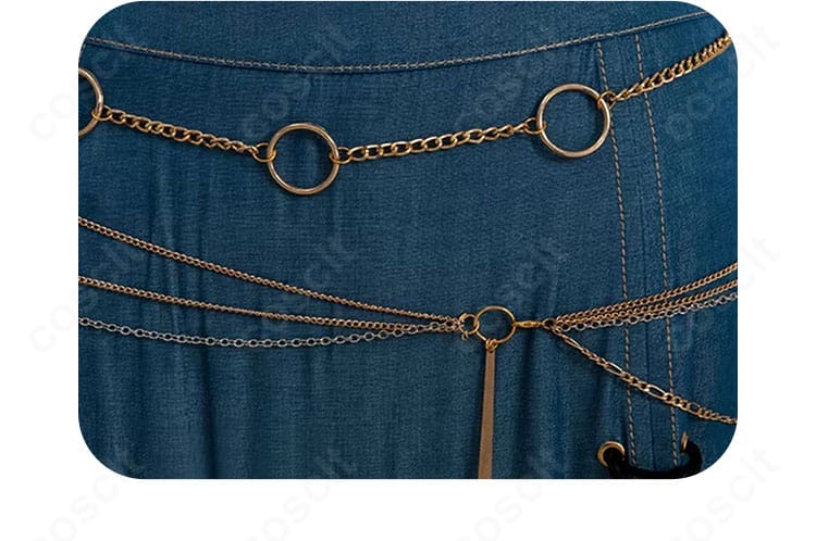 白石杏 Livelylady Dress 腰飾りのデザイン。ベルト風装飾と金具の質感。