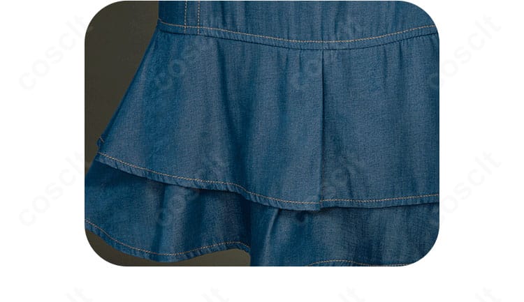 白石杏 Livelylady Dress スカート裾の装飾詳細。ヘムラインのデザインと重なり。