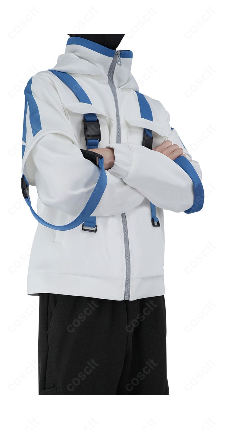 WIND BREAKER 名取慎吾ジャケット右側ディテール。袖から脇の縫製ラインと装飾の質感を示すクローズアップ。