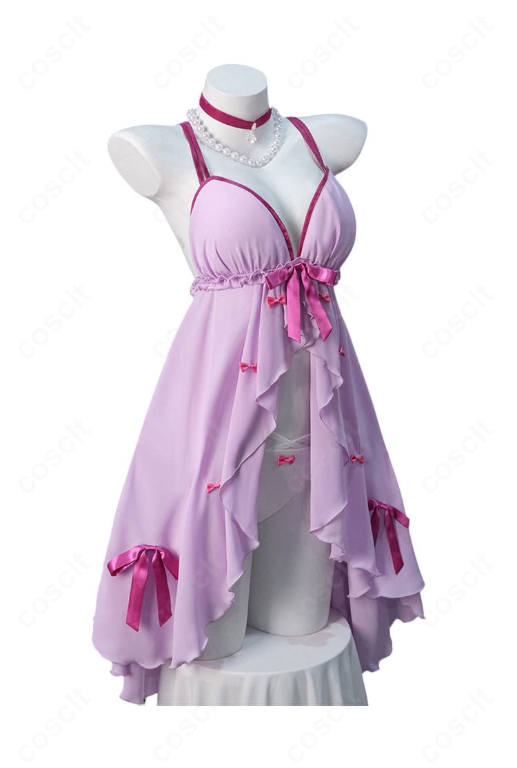 加藤恵 ランジェリーver.コスプレ衣装の側面。サイドのシルエットとフィット感、バランスを示した画像。