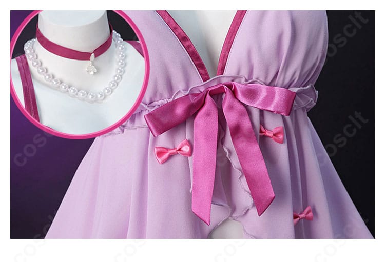 ネックレスとウエスト装飾のクローズアップ。加藤恵 ランジェリーver.のアクセディテールを示す画像。