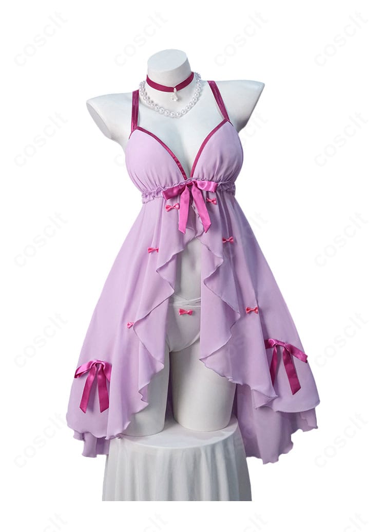 加藤恵 ランジェリーver.コスプレ衣装の正面。ワンピースのラインと装飾配置、色味が確認できる画像。