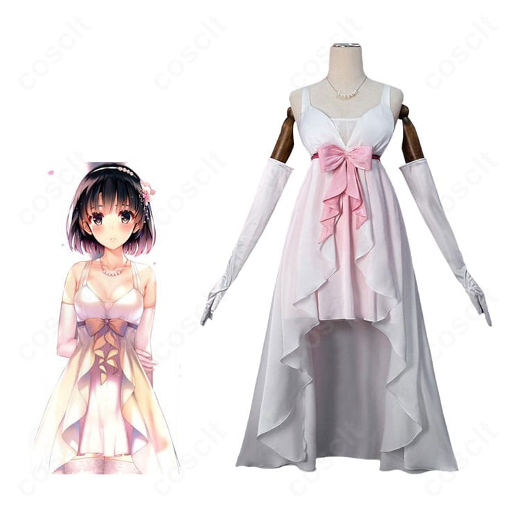 冴えない彼女の育てかた 加藤恵のコスプレ衣装全体。清楚なワンピースとアクセが高再現でまとまったカット