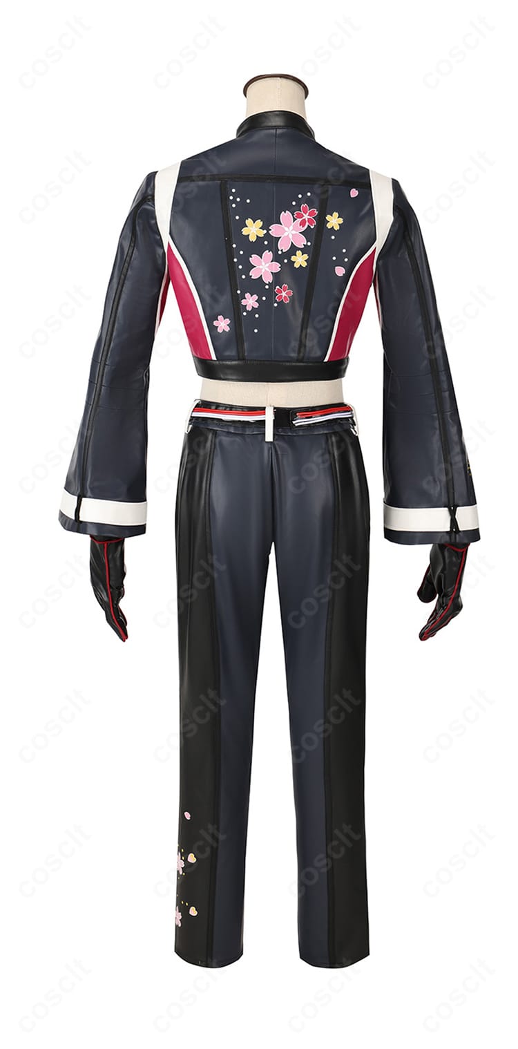 不知火 舞 コスプレ衣装の背面。背中のカッティングと装飾配置、仕上がりの美しさを示す画像。