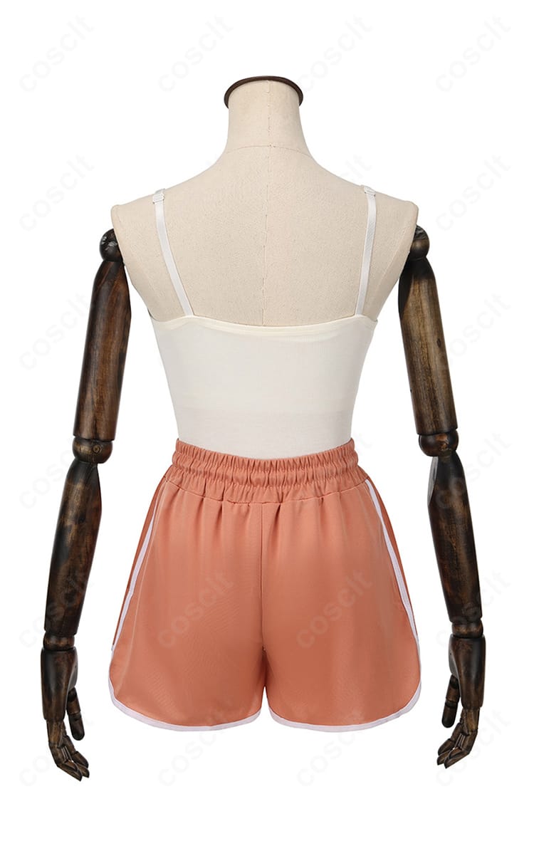 不知火舞 部屋着スタイルのコスプレ衣装・背面。縫製ラインと裾の仕上げがわかる角度