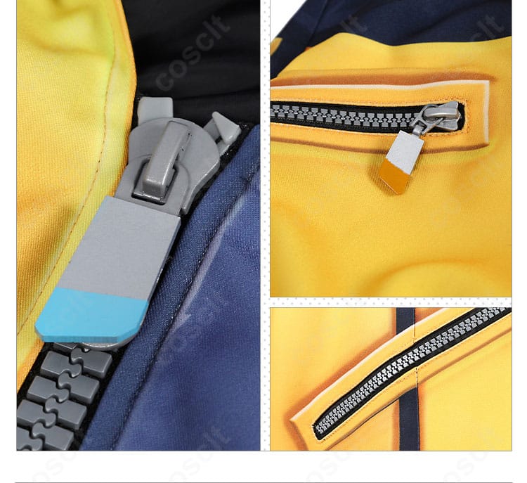 衣チェーン装飾の拡大。チェーンの質感と揺れ感を強調した接写。