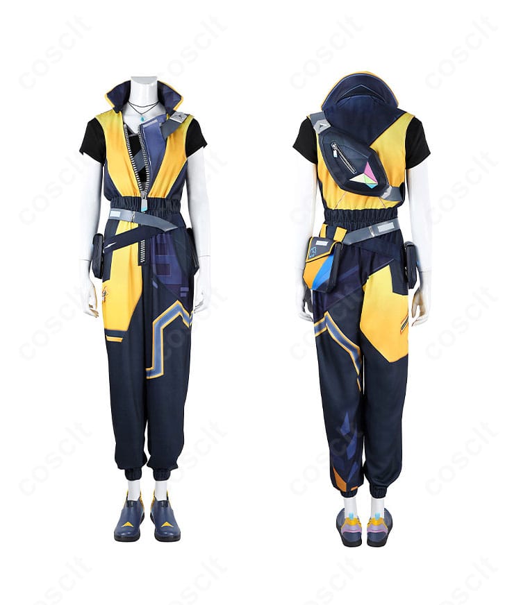 ウェイレイ衣装の正面・背面。シルエットと背面装飾、ベルト位置が一目で分かる比較画像。