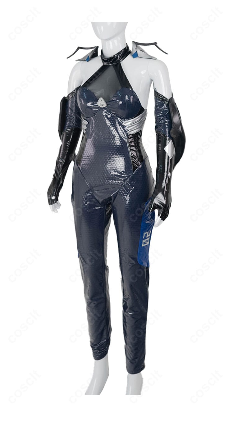 リトルマーメイド（Siren）コスプレ衣装の側面。フィット感と曲線的シルエット、サイドのラインが確認できる画像