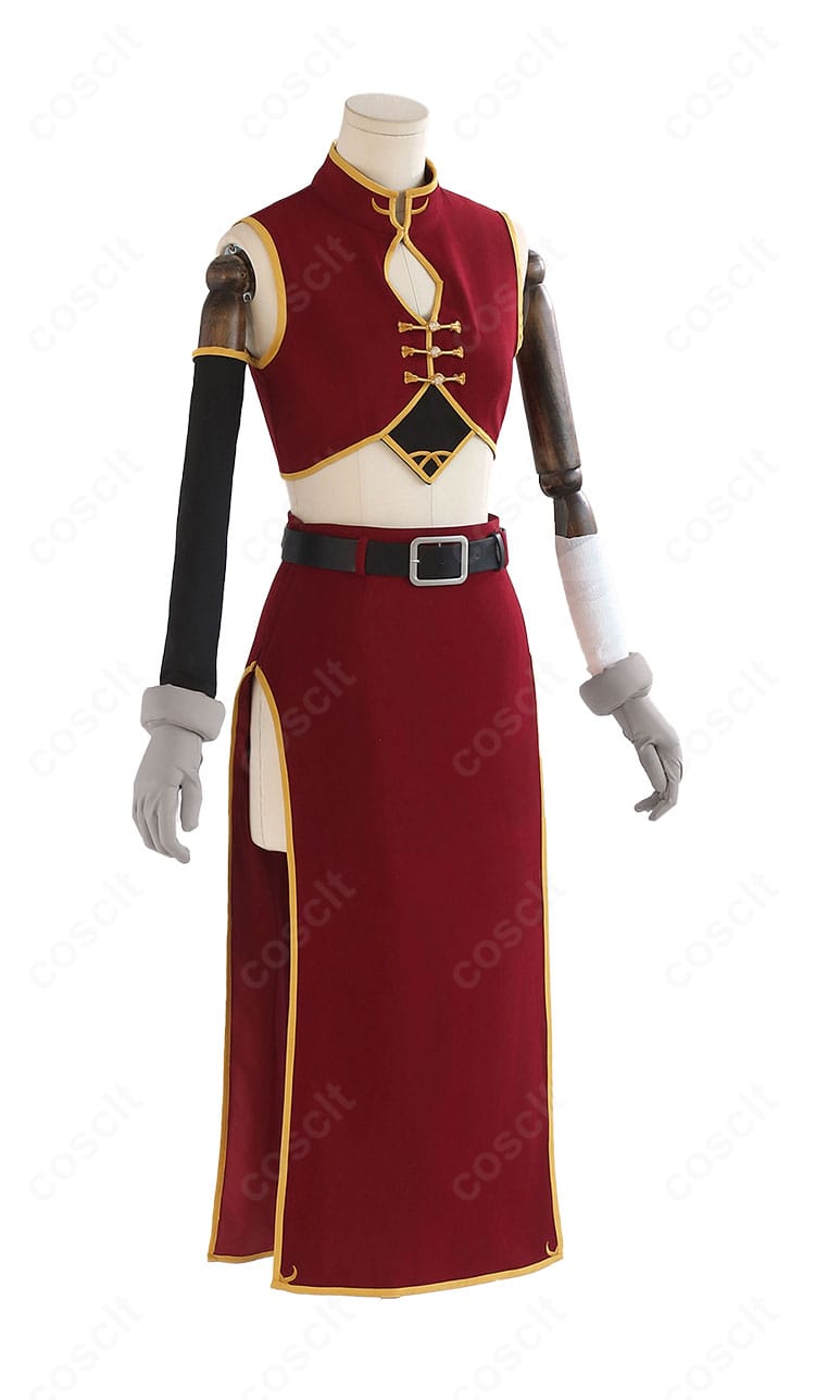 銀魂 神楽 2年後バージョン コスプレ衣装の右側面ディテール。ベルト位置とアームカバーの質感を強調。