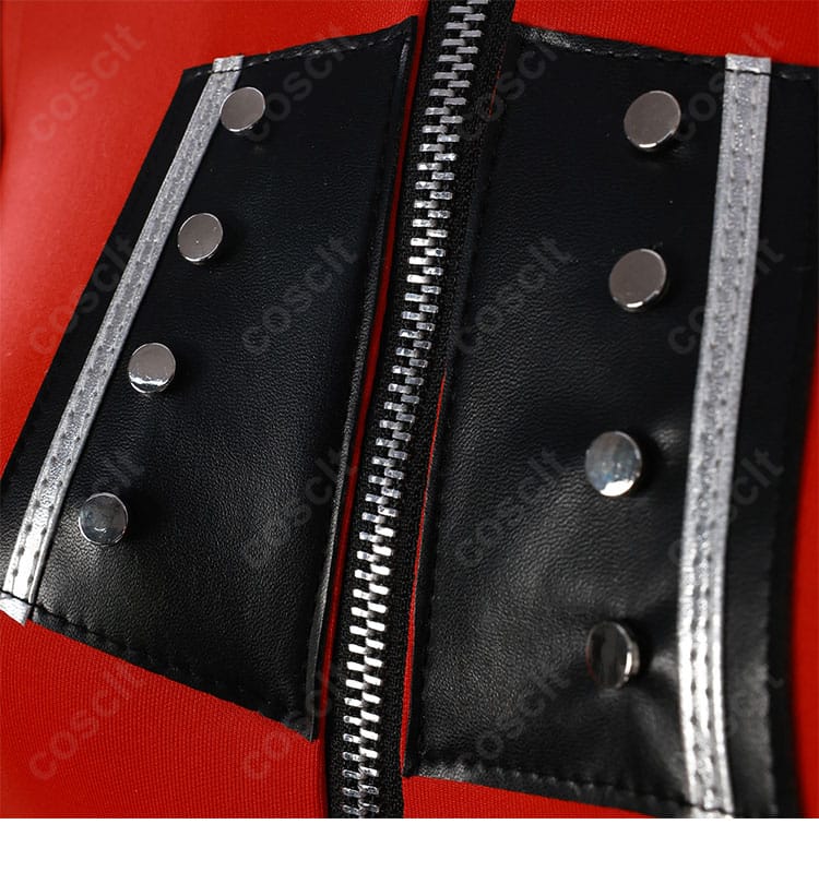 チャ・ヘイン赤色アーマーの襟元装飾（門襟）の細部