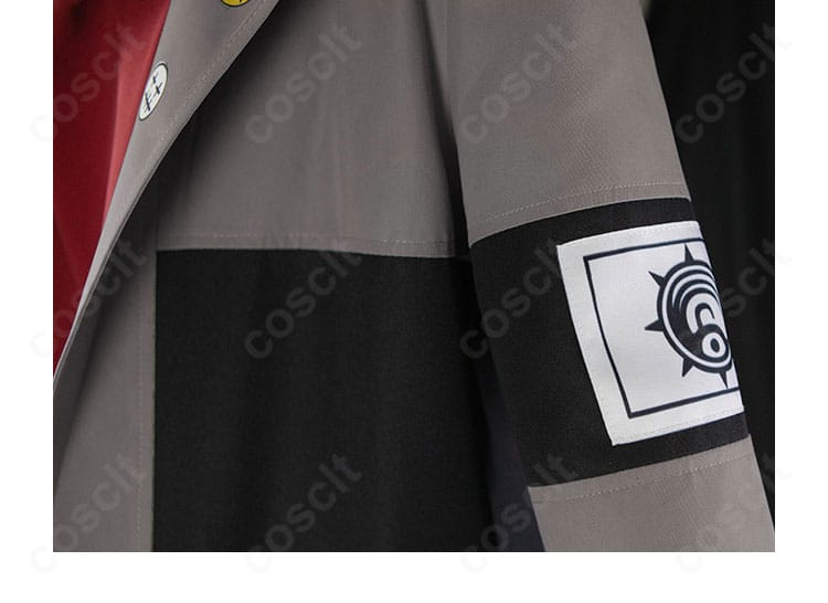 エンジン コスプレ衣装の袖ディテール。袖の形状とステッチワークが分かる画像