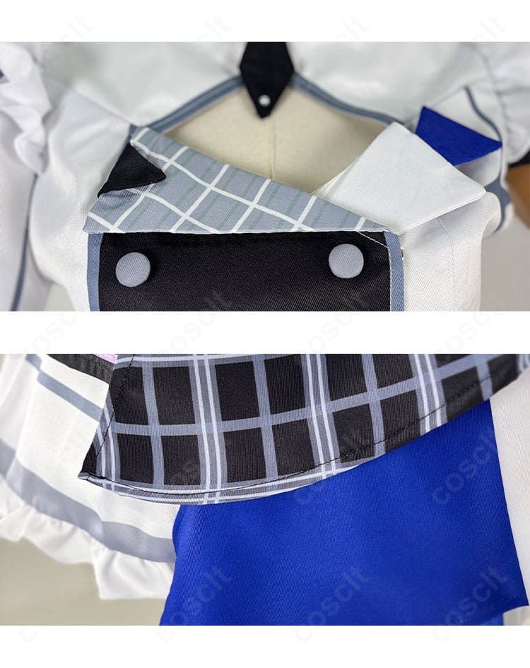 衣襟のアップ。細密な刺繍と装飾パーツの質感が分かるクローズアップ。