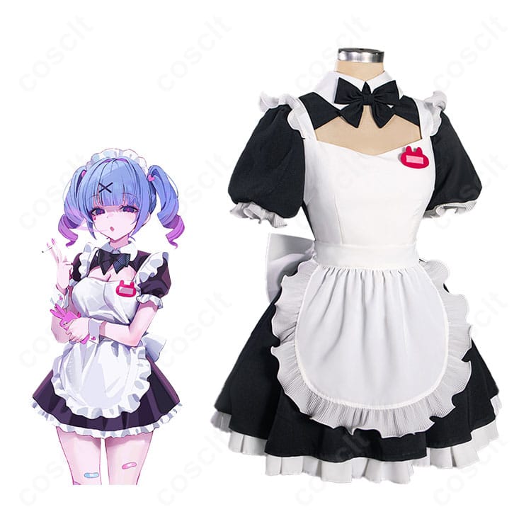 初音ミク ラビットホール メイド服の全体コーデ例。キャラクターイメージと可愛いメイドデザインの融合が分かるビジュアル。