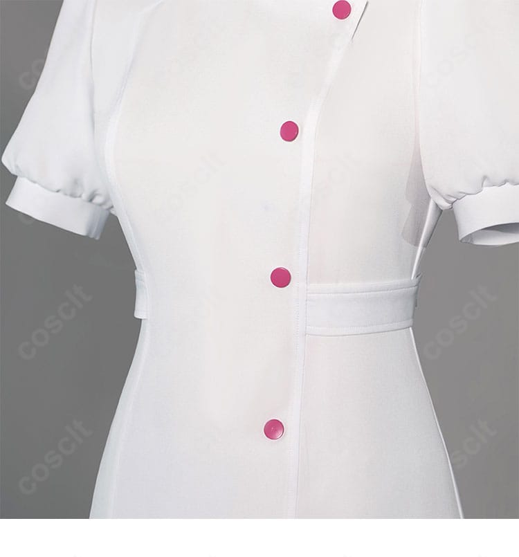 初音ミク ラビットホール ナース服の腰部装飾クローズアップ。ウエストラインと装飾パーツの質感が際立つ画像。
