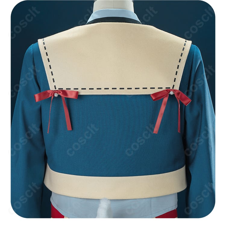 披肩（ショルダーケープ）部の装飾。エレガントな縁取りと形状が分かる写真。