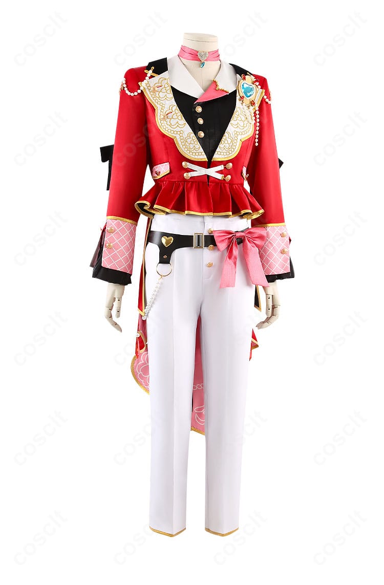 側面全体像。ウエストラインと袖の可動域がわかるシルエットで、動きやすさを確認できる角度。