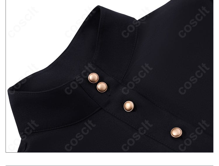 襟元リボンと装飾の全体感。高い再現度で顔周りを可愛く見せる