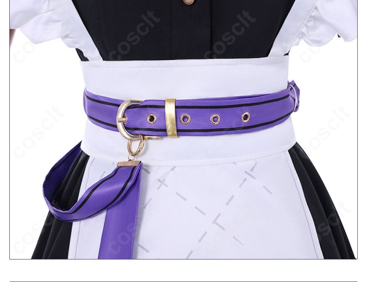 ウエストベルトと装飾のディテール。重心を引き締めるデザイン