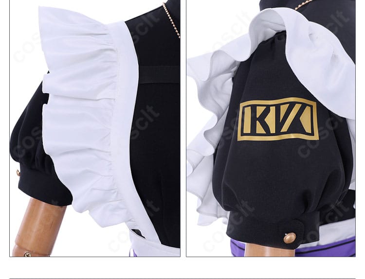 袖口フリルとカフスの意匠。細部まで作り込まれた手元デザイン