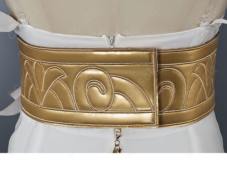 トリスビアス コスプレ衣装のコルセットベルトと腰飾りの装飾ディテール