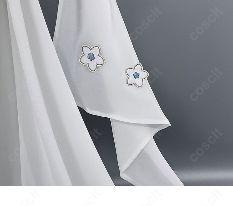 トリスビアス コスプレ衣装の袖デザインと装飾パターンのアップ