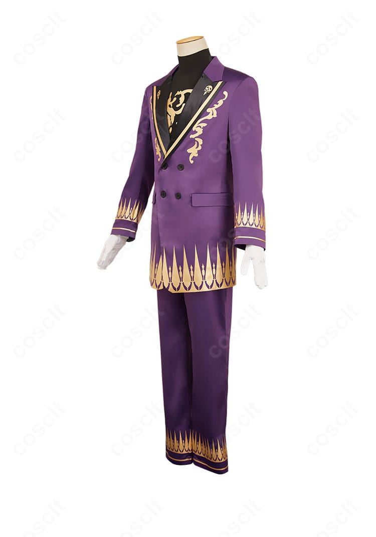 灰谷蘭 コスプレ衣装の左側面。袖の長さとサイドシルエットを示すカット。