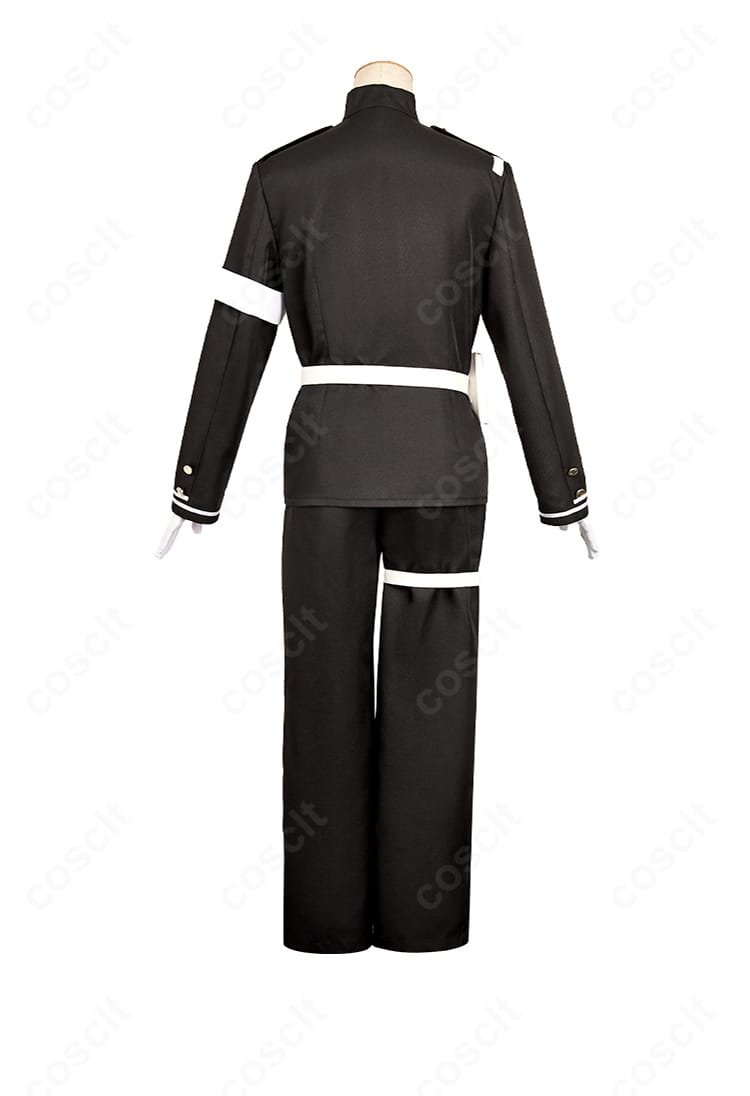 背面図。背中から裾までの直線的シルエットと、背面パネルの精巧な仕上げが分かる。