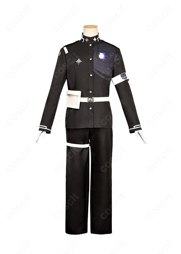 澄野拓海のコスプレ衣装・正面図。HUNDRED LINE -最終防衛学園-の清潔感と精緻なラインを強調。