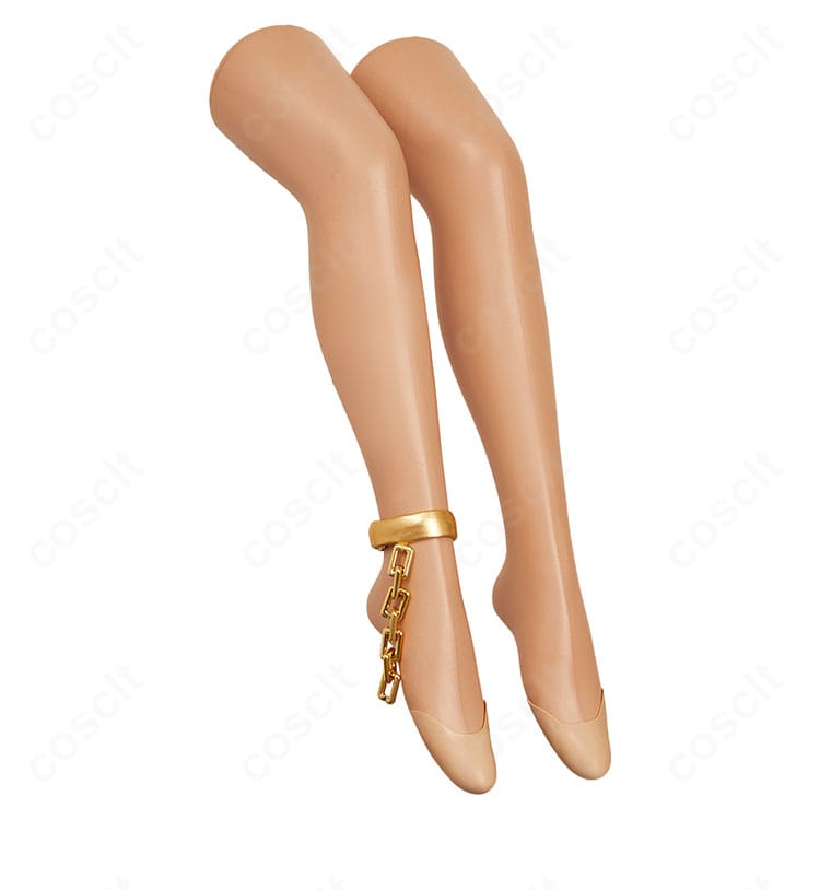 足飾りの側面ディテール。厚みとカーブ、装着時の見え方を表現。