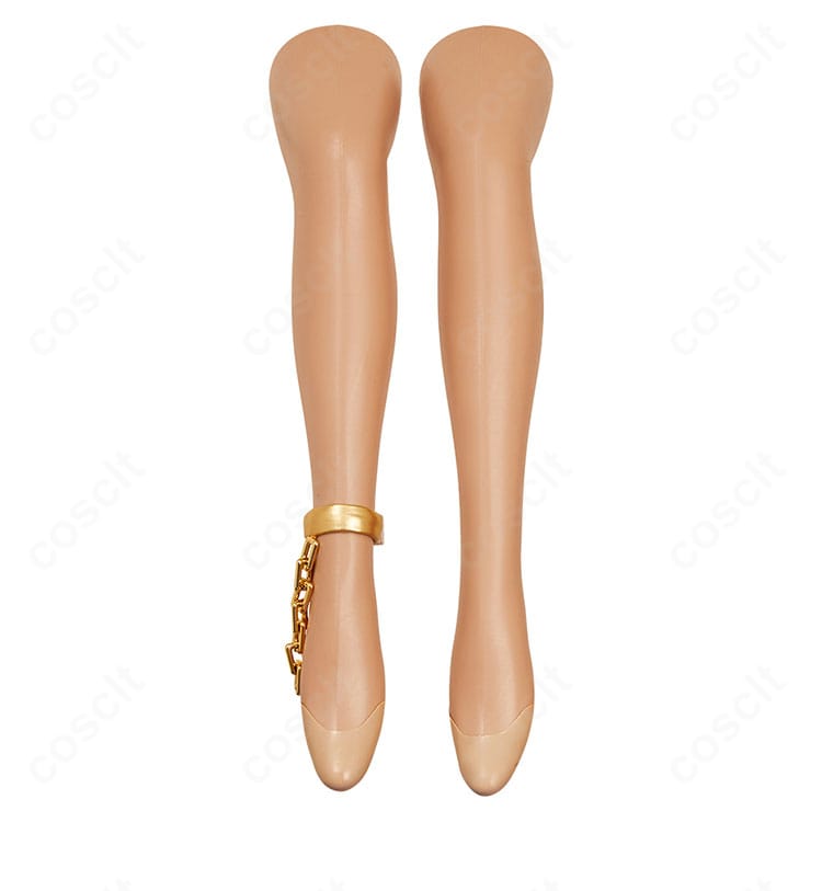 三葉惣助 コスプレ衣装の足首飾りのデザイン詳細。形状と留め具の位置関係を示す。