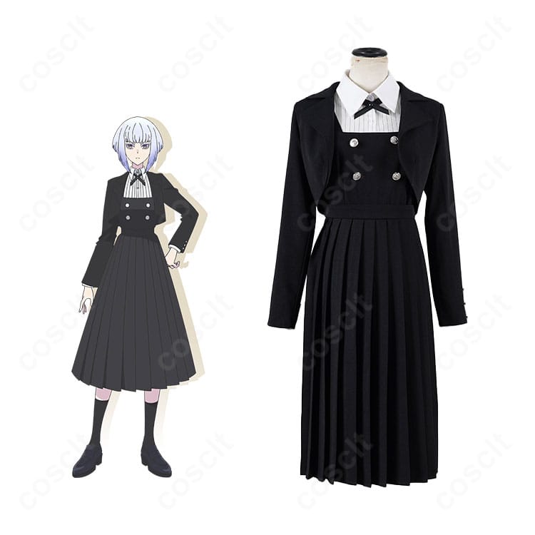 ロックは淑女の嗜みでして 白矢環（シロ）のコスプレ衣装。キャラクターの雰囲気を忠実に再現したフルコーデの全身イメージ。