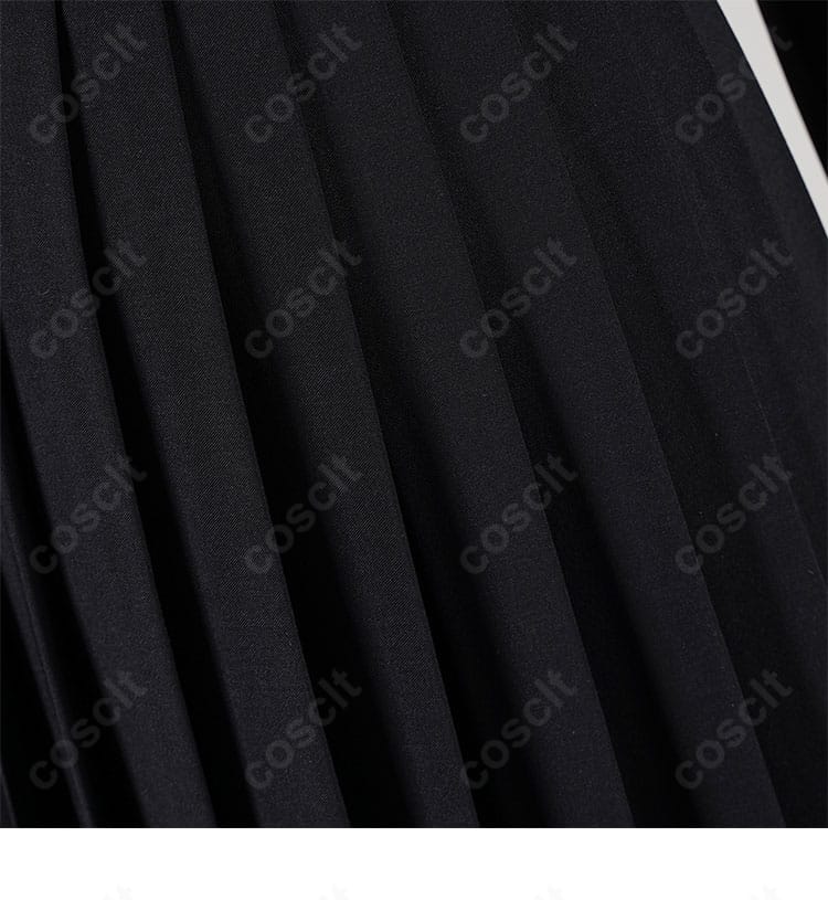 スカート装飾の接写。フリルの重なりと端処理の丁寧さ、動きに映えるボリューム感を表現。