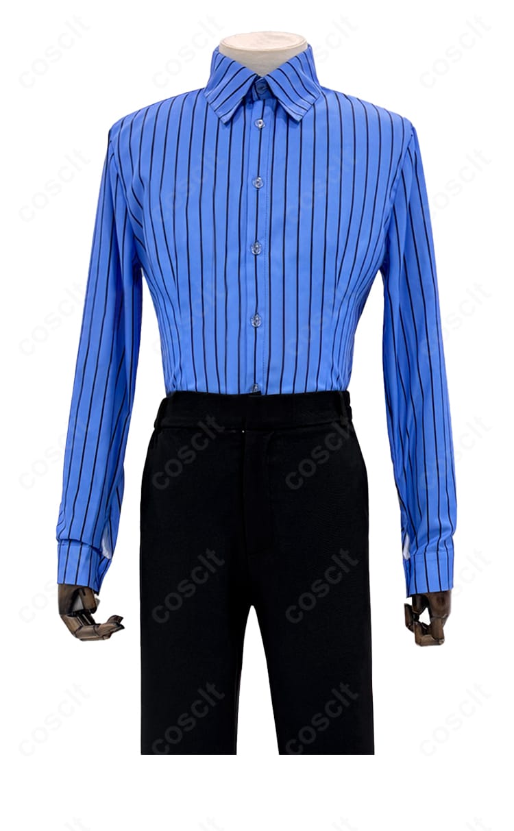 サンジ コスプレ衣装 インナーシャツの正面ディテール。襟元とボタン配置の再現を確認