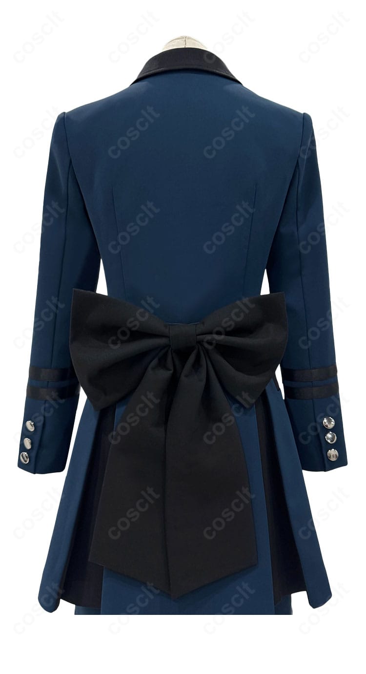 黒執事II シエル・ファントムハイヴ コスプレ衣装 背面の蝶結び装飾ディテール。形状と取り付け位置が分かる画像