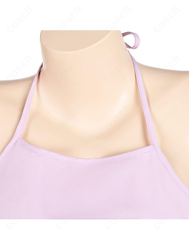 薬屋のひとりごと 猫猫（マオマオ）コスプレ衣装の襟元装飾クローズアップ。精巧な刺繍とステッチが際立つ。