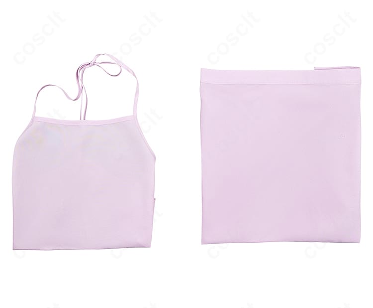 薬屋のひとりごと 猫猫（マオマオ）コスプレ衣装のセット内容。中華風トップスとショートパンツの2点構成を明示。