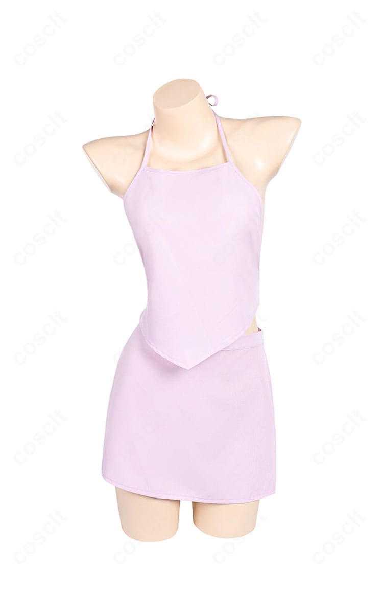 薬屋のひとりごと 猫猫（マオマオ）コスプレ衣装の正面全身。中華風トップスとショートパンツのバランスがわかる高精細画像。