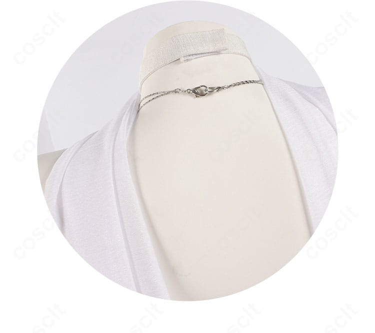 恋と深空・流れる雲 コスプレ衣装の首元装飾ディテール。ネック周りの意匠と仕上げ