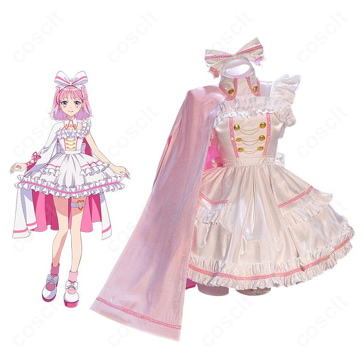 前橋ウィッチーズ 赤城ユイナの魔法衣装を再現したモデル着用と衣装一式の全体図