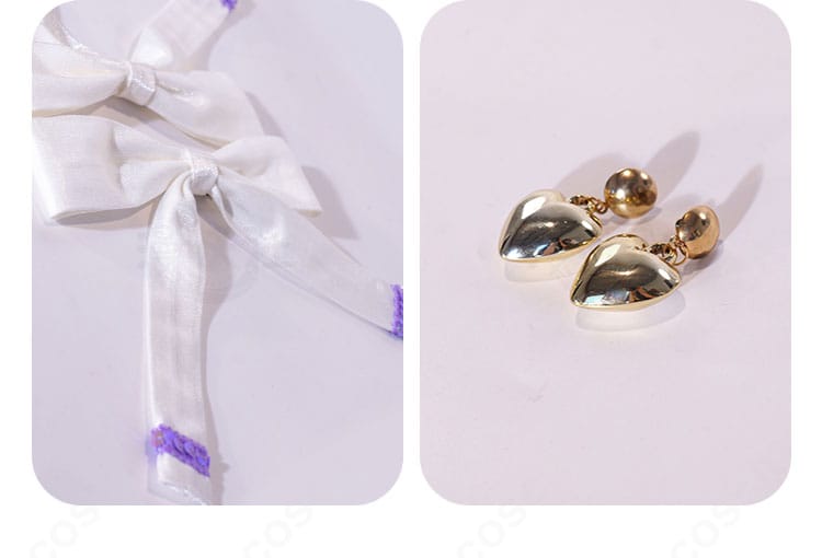 新里アズ 魔法衣装ver.の髪飾りと耳飾りのクローズアップ。繊細な装飾でキャラクター性を演出