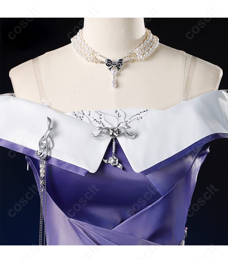 恋と深空 主人公「想い重なる時・巡る銀河」ネックレス＆首飾りのクローズアップ。星を想起させる精巧な装飾ディテール。