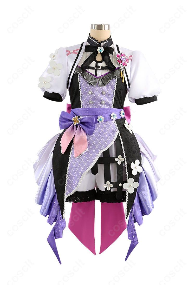 あんさんぶるスターズ！！ 花群冬芽 アメジストドリーム コスプレ衣装の正面全体。イベントや撮影会に映える立体シルエット。