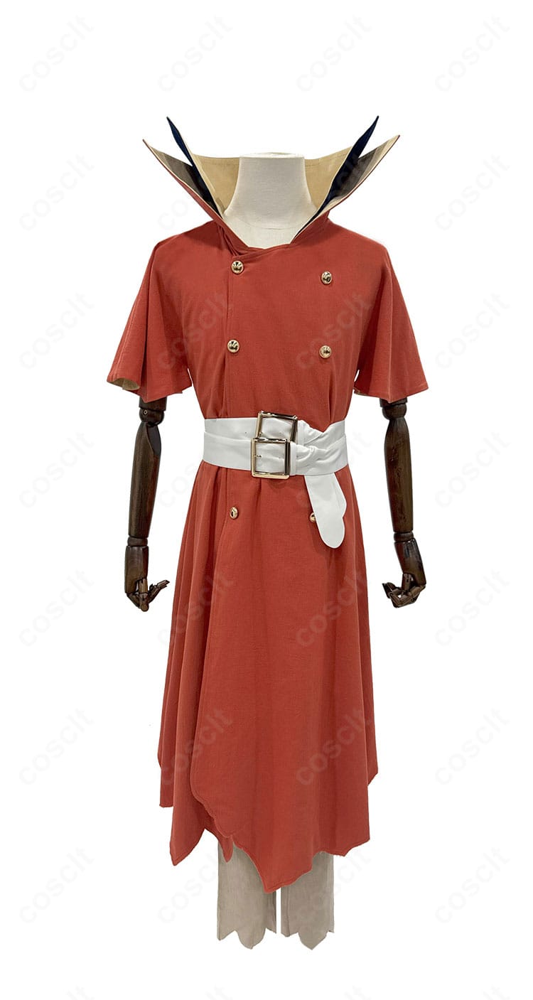 COSCLT公式通販掲載の七海龍水コスプレ衣装・正面全体図。ベレー帽とトップスのシルエットが分かる。