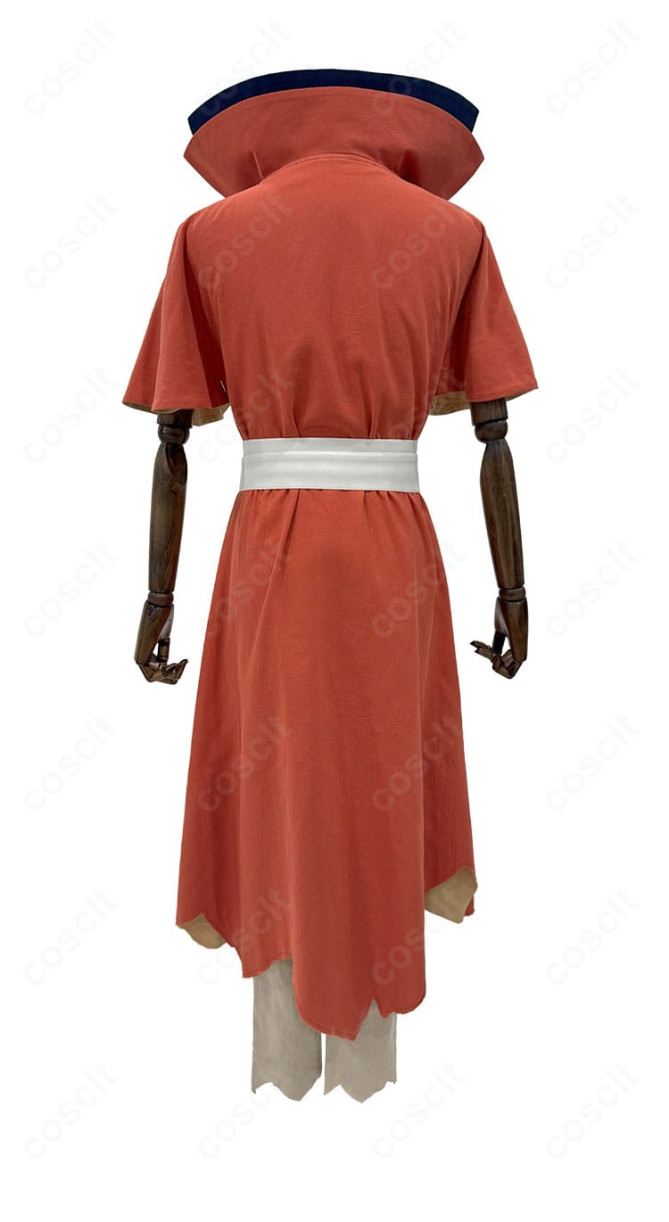 七海龍水コスプレ衣装・背面全体図。背面のライン取りとベルト位置が確認できる高品質仕上げ。